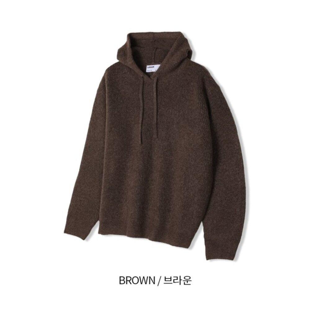 [LOGAN 로건] 롤링 니트 후드