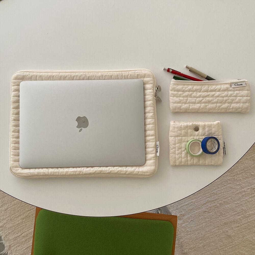 Clam laptop case _ Soft cream (2Size)