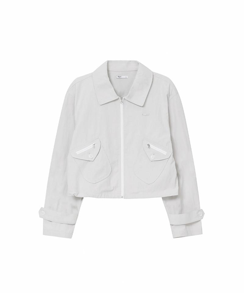 MISEKI SEOUL - Pocket zipper jacket LIGHT GREY