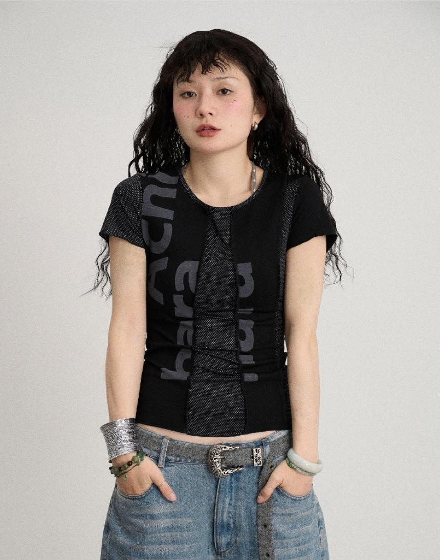 Achihara Split Double Fabric Bonding Top (2color)