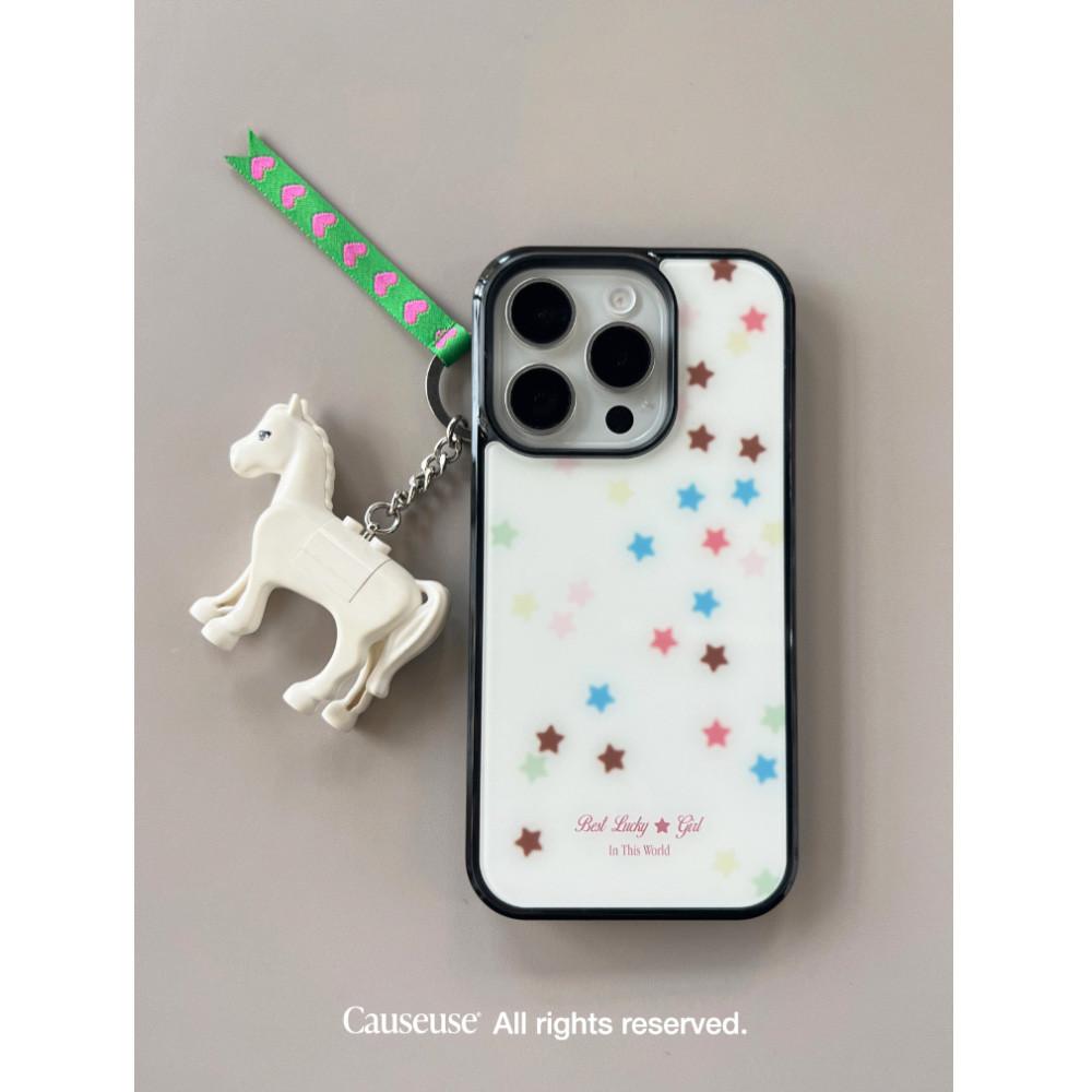 레인보우 스타 글라스 별 케이스 아이폰