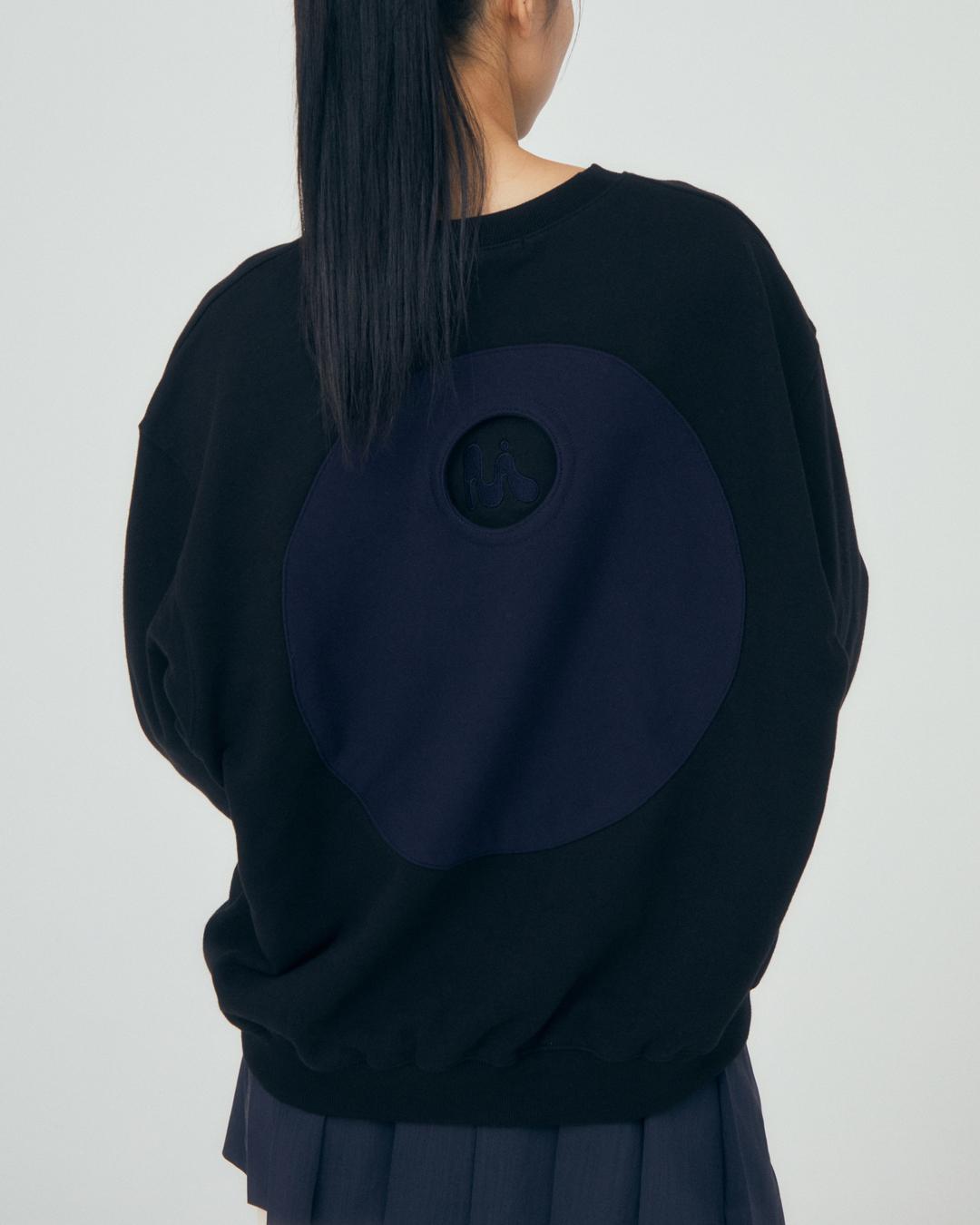 BACK POCKET SWEAT SHIRTS ( BLACK )