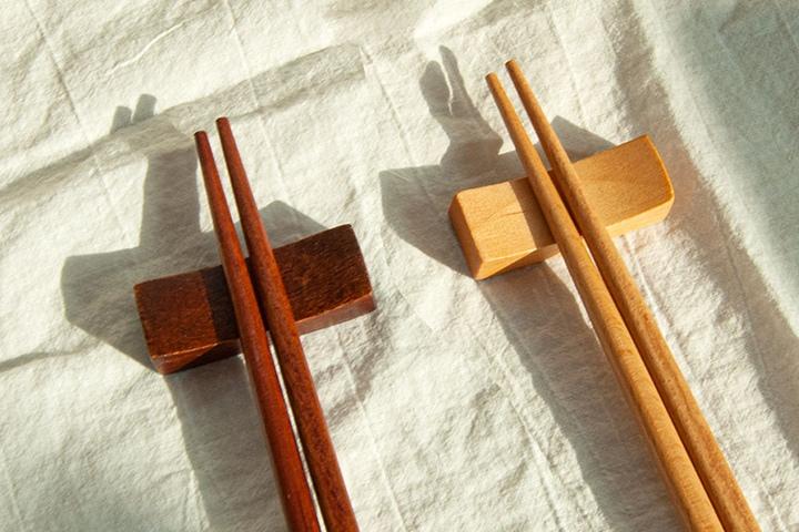 사각 원목 젓가락 받침대 나무 앤틱 우드 2color