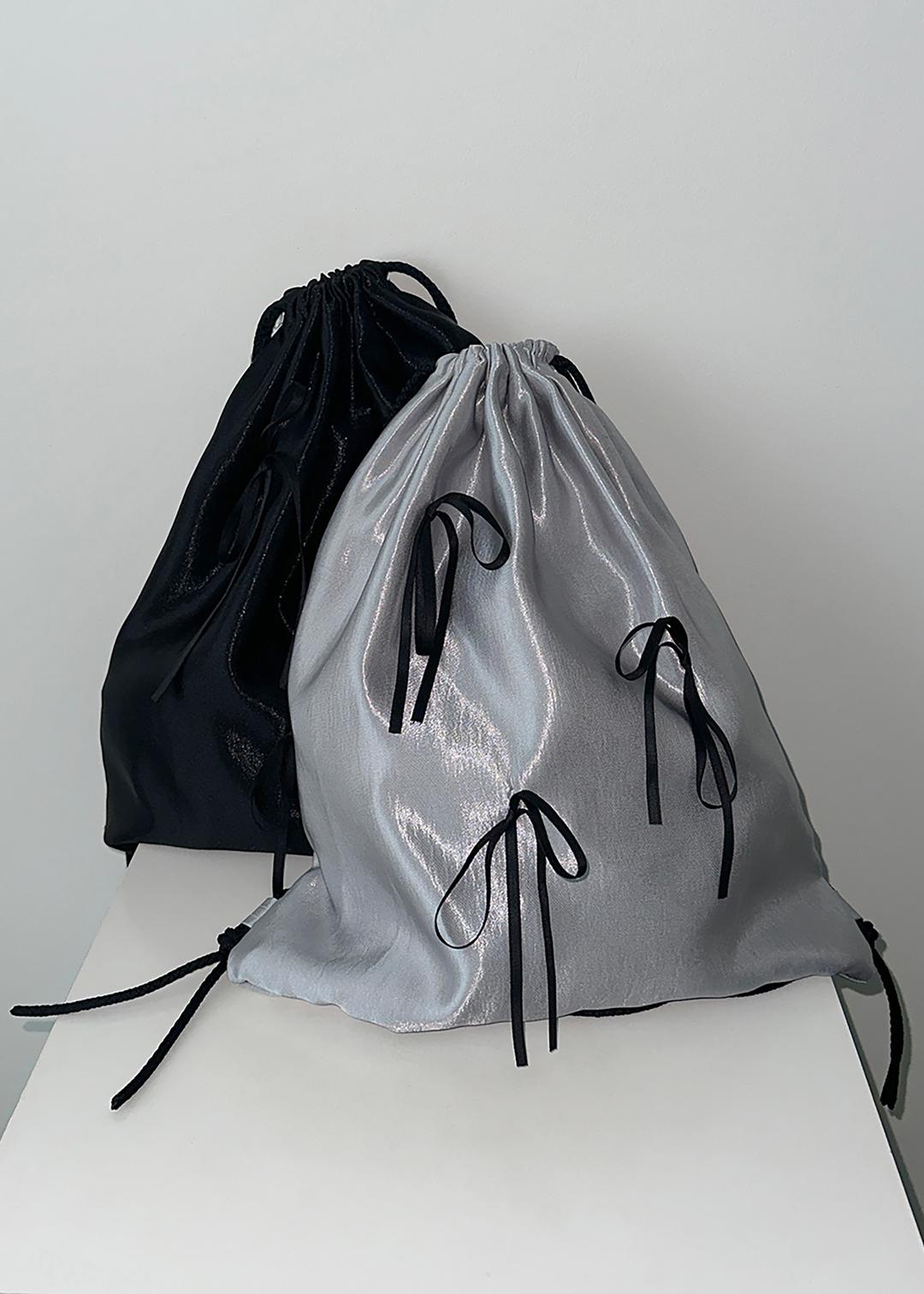 Satin Ribbon Gym Sack[2color]