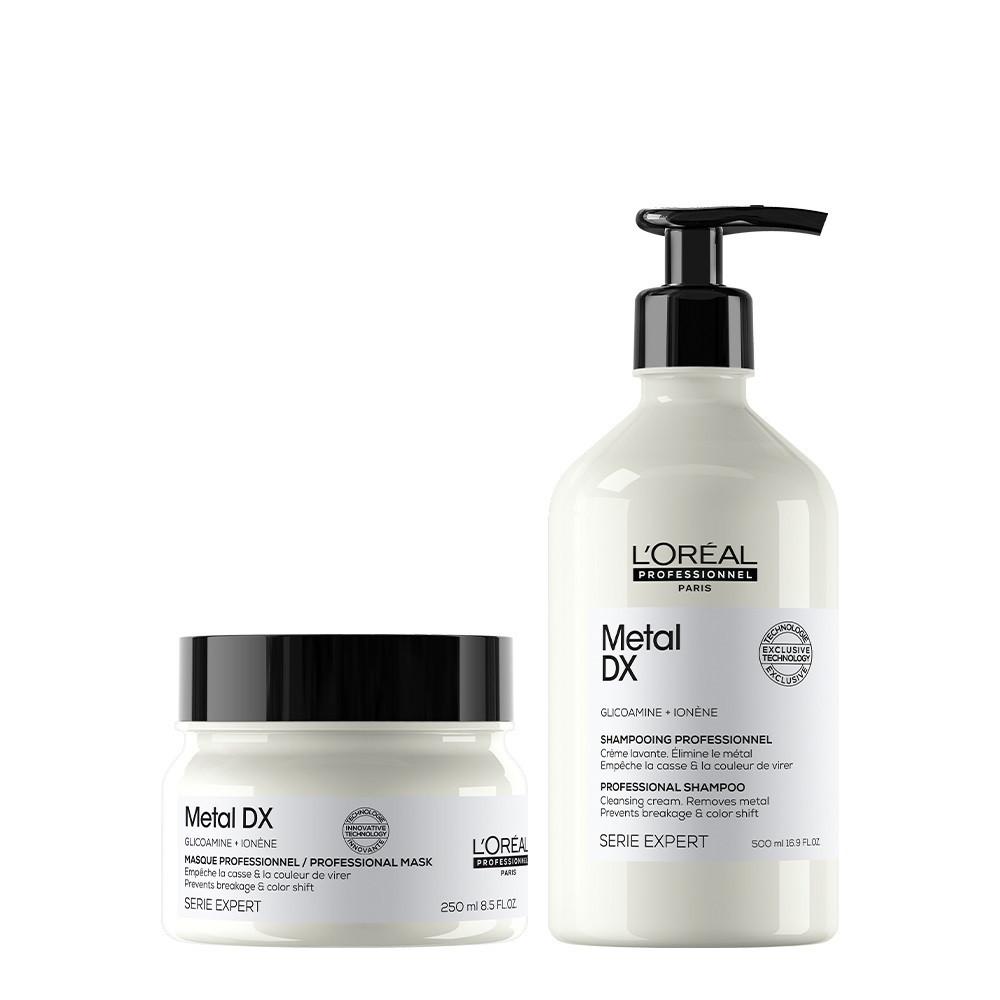 [손상염색모발용 마스터 세트] 로레알 메탈 디엑스 샴푸500ML + 마스크 250ML 2종 세트
