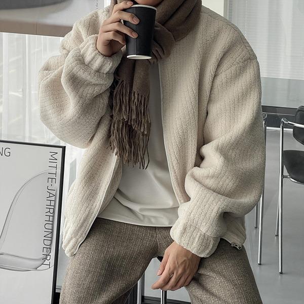 벌룬 후리스 집업 자켓