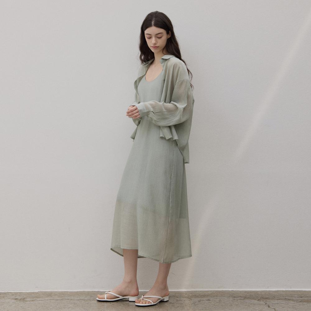 르 스튜디오 COOLING SHIRT + SLIP DRESS SET LIGHT KHAKI LS252OPS001LKH