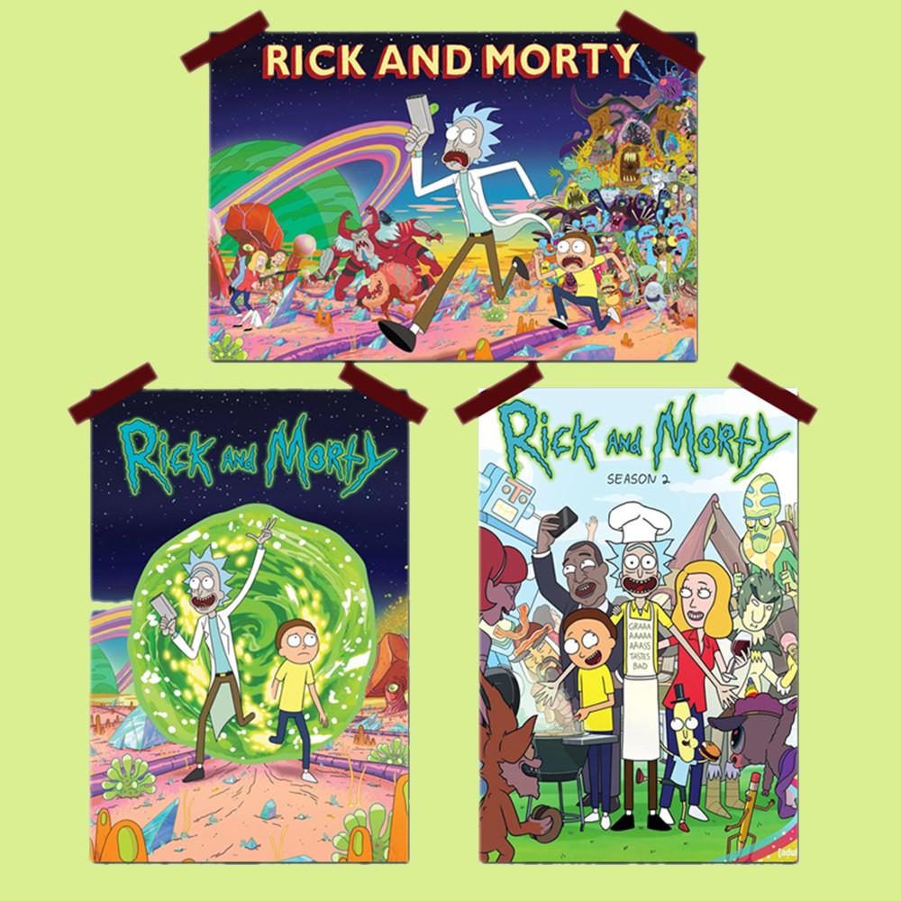 릭앤모티 포스터 미국 애니메이션 하이틴 키치 유니크 인테리어 방꾸미기 벽꾸미기 촬영소품