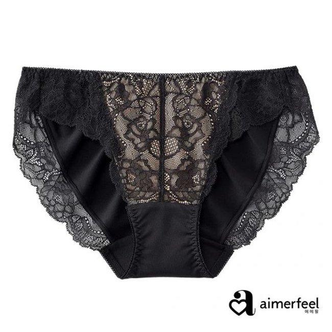 Lace 노라인 삼각팬티 2 170720(블랙X블랙_BL2)