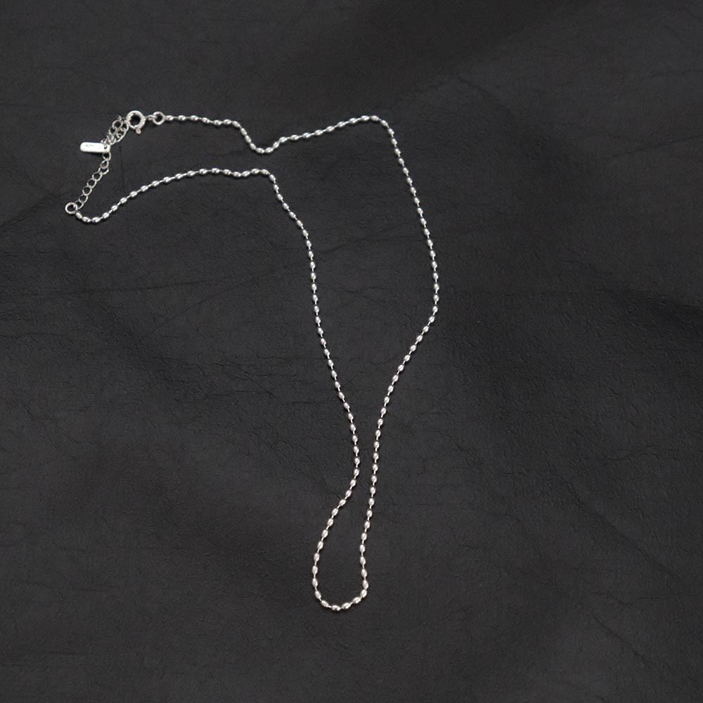 dwarf oval necklace 바이오브 실버 볼 체인 목걸이