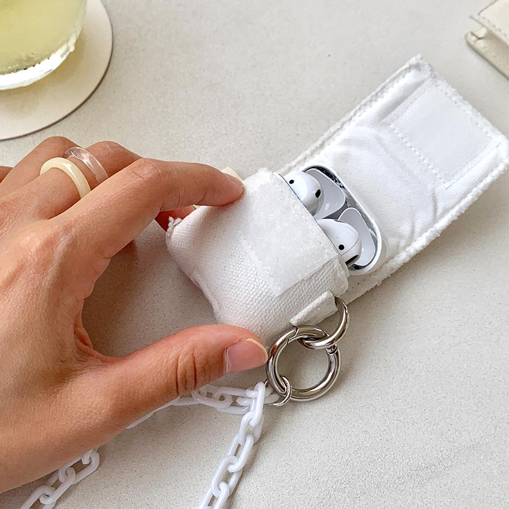 [아이원트모어] 코튼 스트랩 에어팟(프로) 케이스