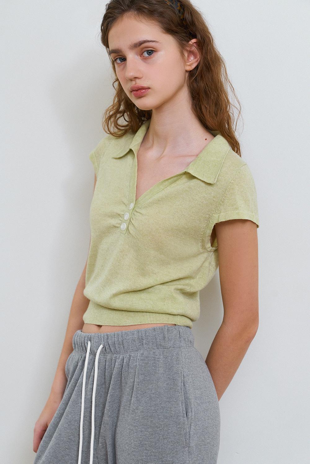 Soft linen knit_melon