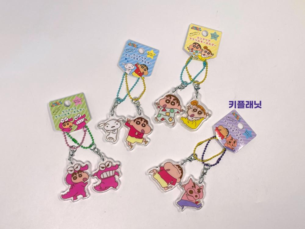 짱구 짱아 흰둥이 부리부리 와니야마 자석 2종 아크릴 커플 우정 키링 셋트