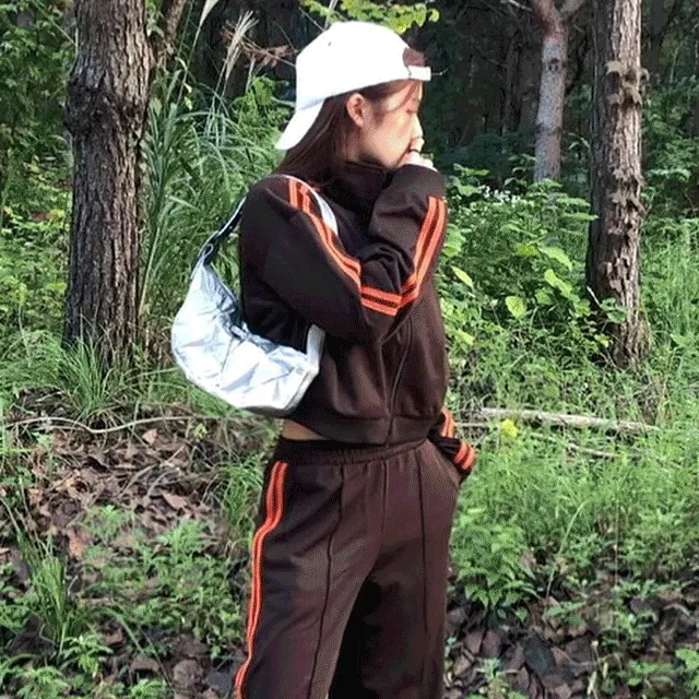 우먼스 NY 트랙 탑(24FW) (블랙/크림/차콜/다크브라운)