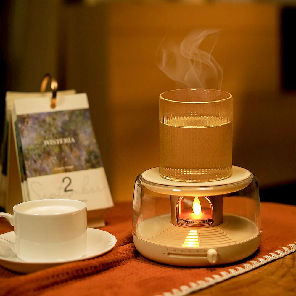 소싱 무소음 스마트 머그워머 에디션 캔들 무드 조명 가능