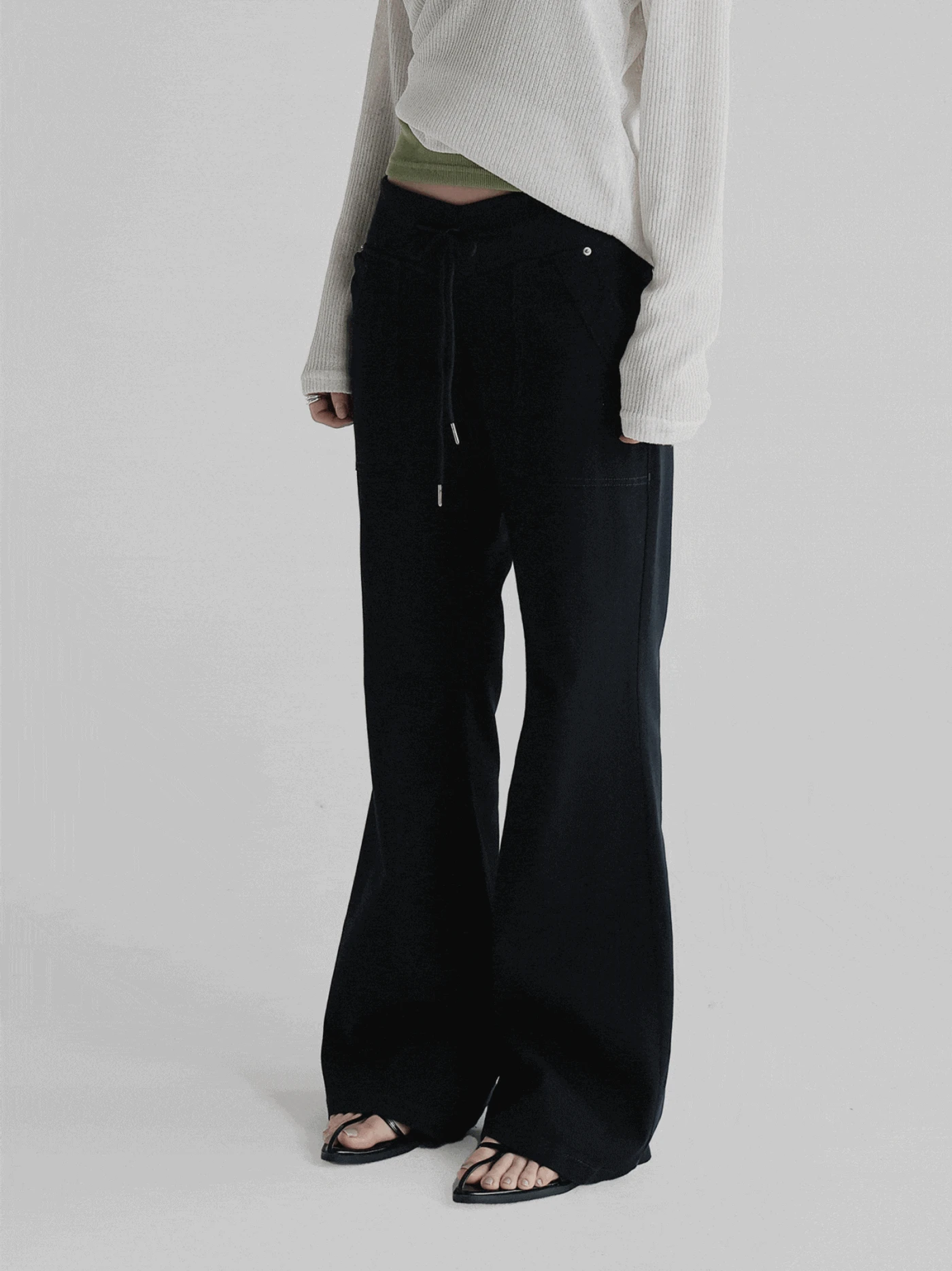 (리오셀)폴딩플레어부츠컷팬츠