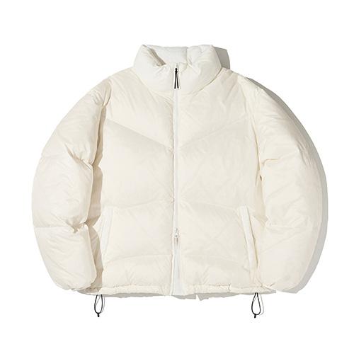 에센셜 푸퍼 덕다운 숏 패딩_크림