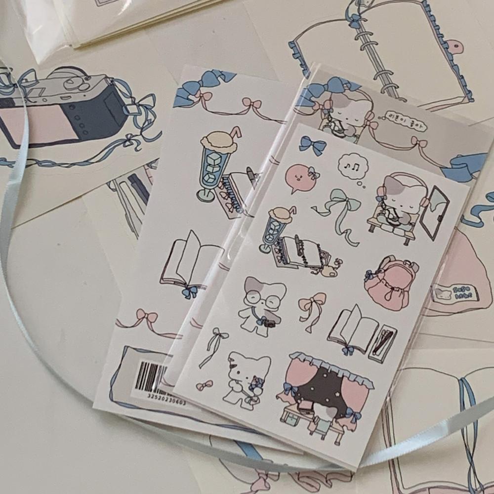 [씰스티커] 리본이 좋아(파랑)