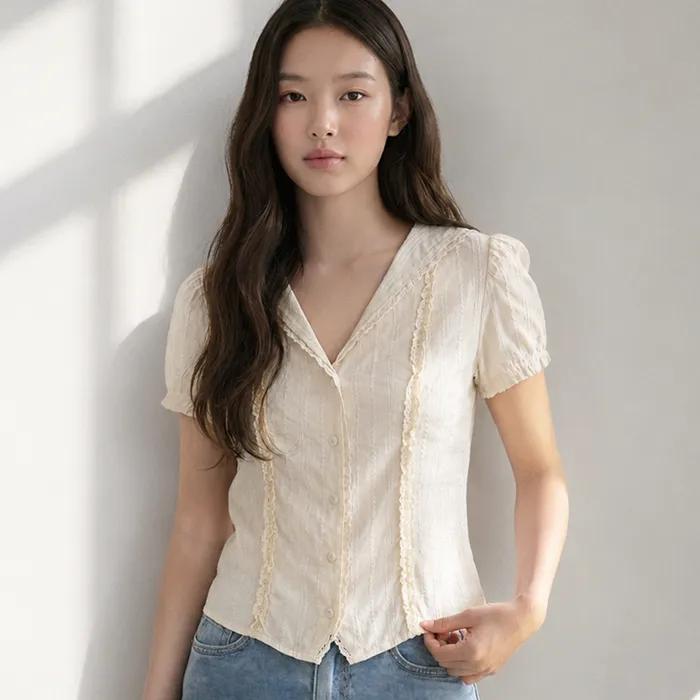 Joli Blouse-Cream