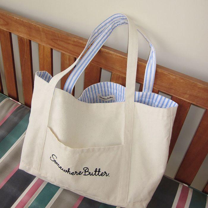 Letter Reversible Bag - Ivory