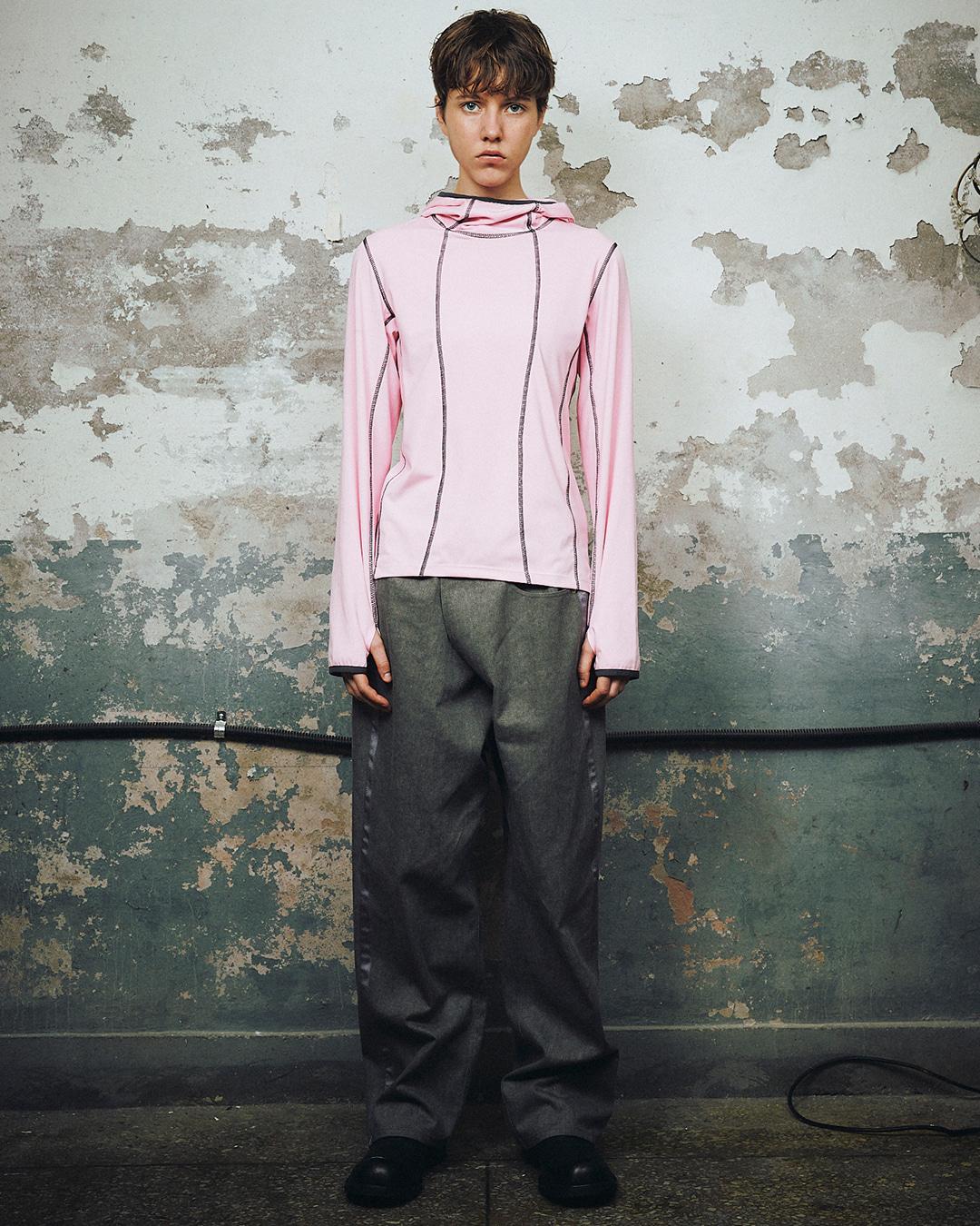 TWISTED COTTON PANTS (Grey)