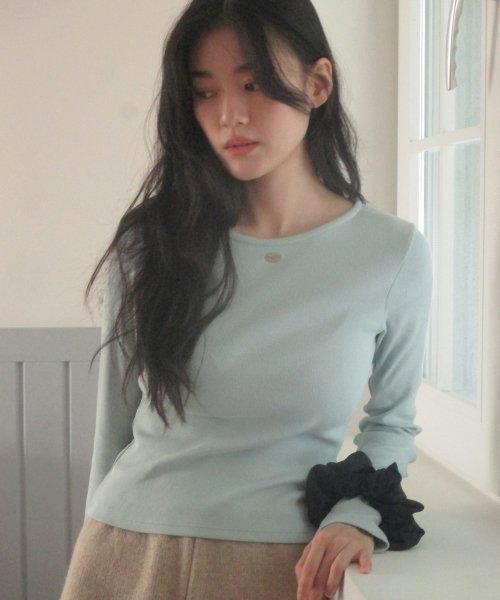 Pendant center long top - light blue