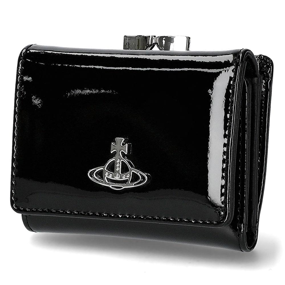 23FW 비비안웨스트우드 샤이니 페이턴트 스몰 프레임 지갑 51010018 L0010 N403