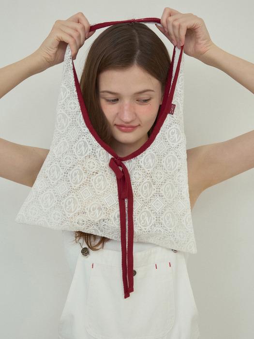 ON Lace shoulder bag_White(O25-ACC02)
