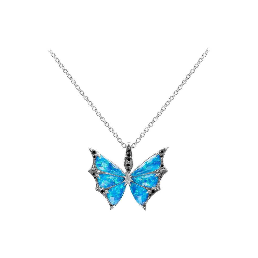 Stephen Webster Fly by Night Black Opalescent Crystal Haze and Diamond Pendant