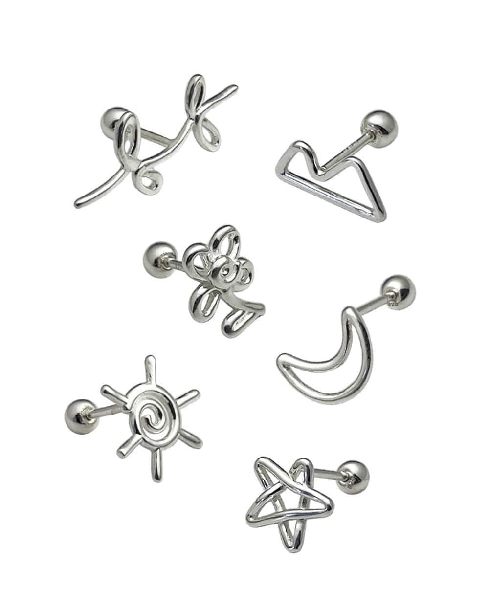 [Silver ver.] Fruit doodle piercing - 1