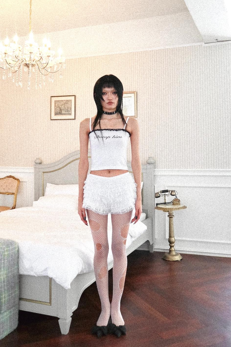 LILY CHOUCHOU short pants-white