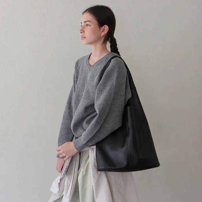 Hobo Bag (leather) 호보백 레더 / 블랙