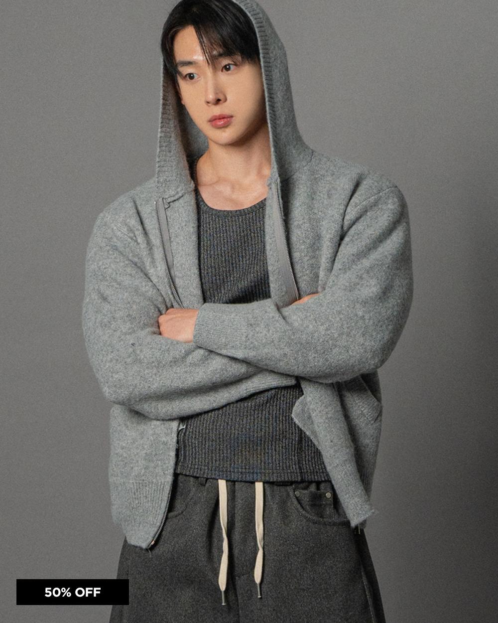 🎉주문폭주🎉 [50%할인] 클래식 니트 후드집업