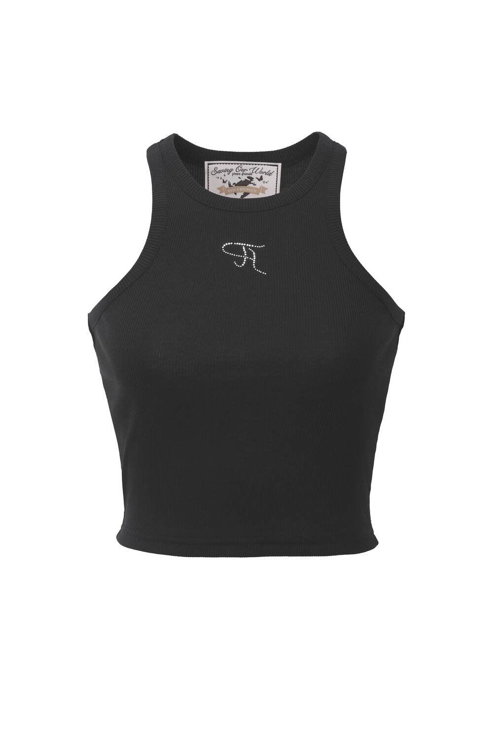 Jewel tank top cropped length