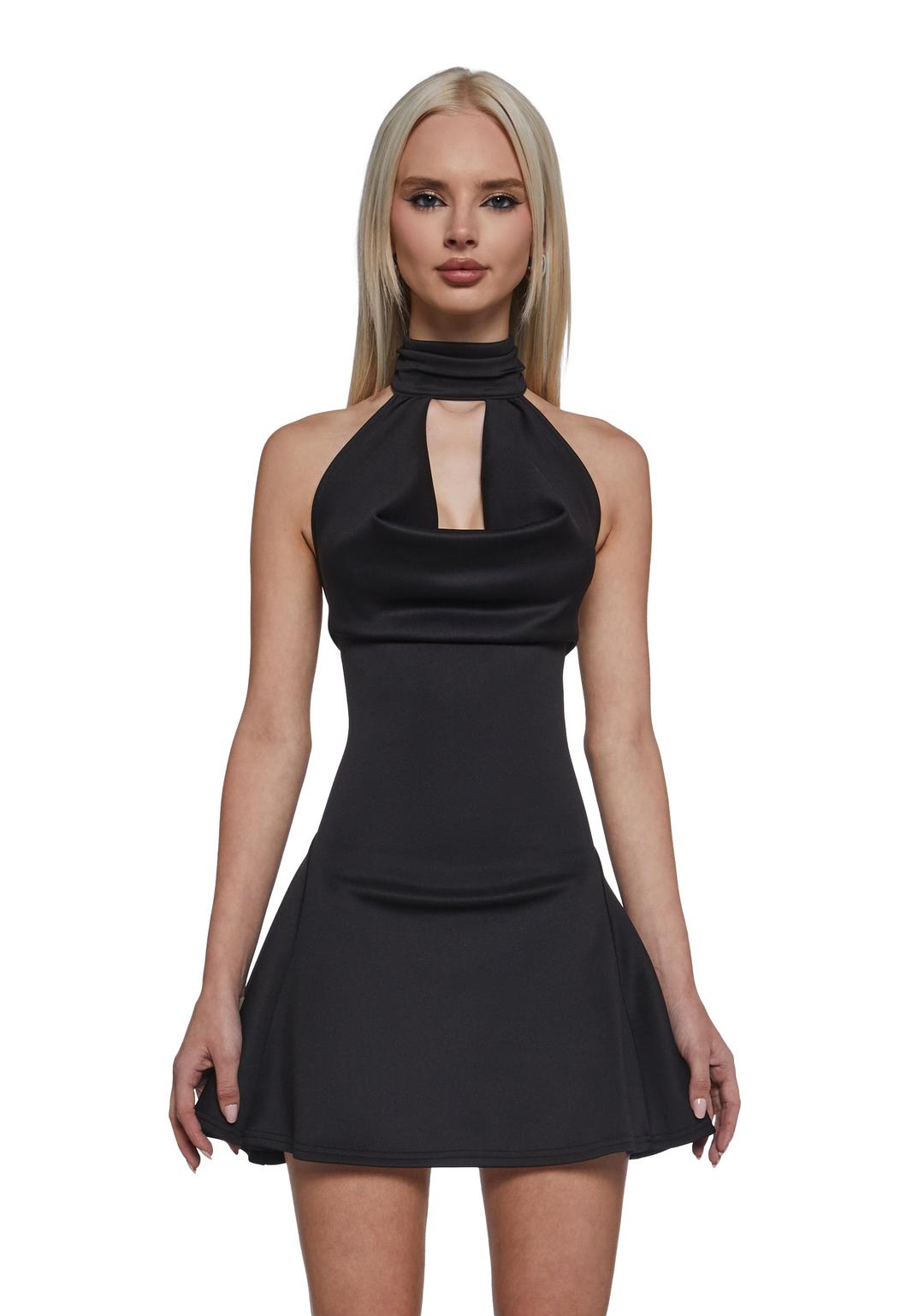 Fearless Love Halter Dress - Black - BLACK / XX-SMALL