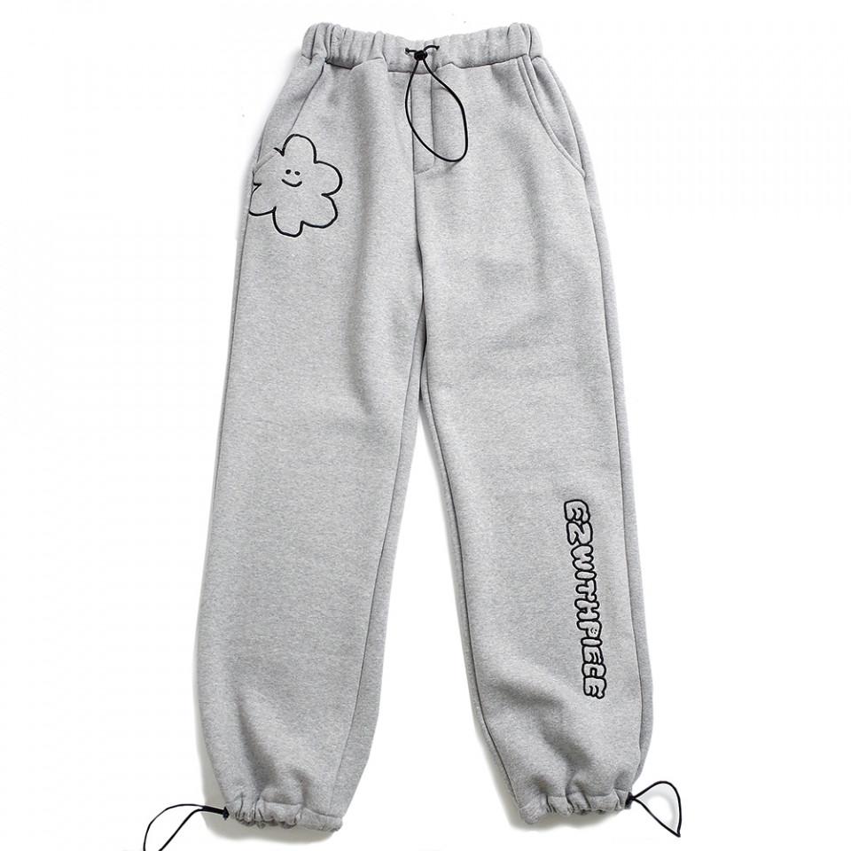 [EZwithPIECE] DAISY SWEAT PANTS (GREY)(쭈리)