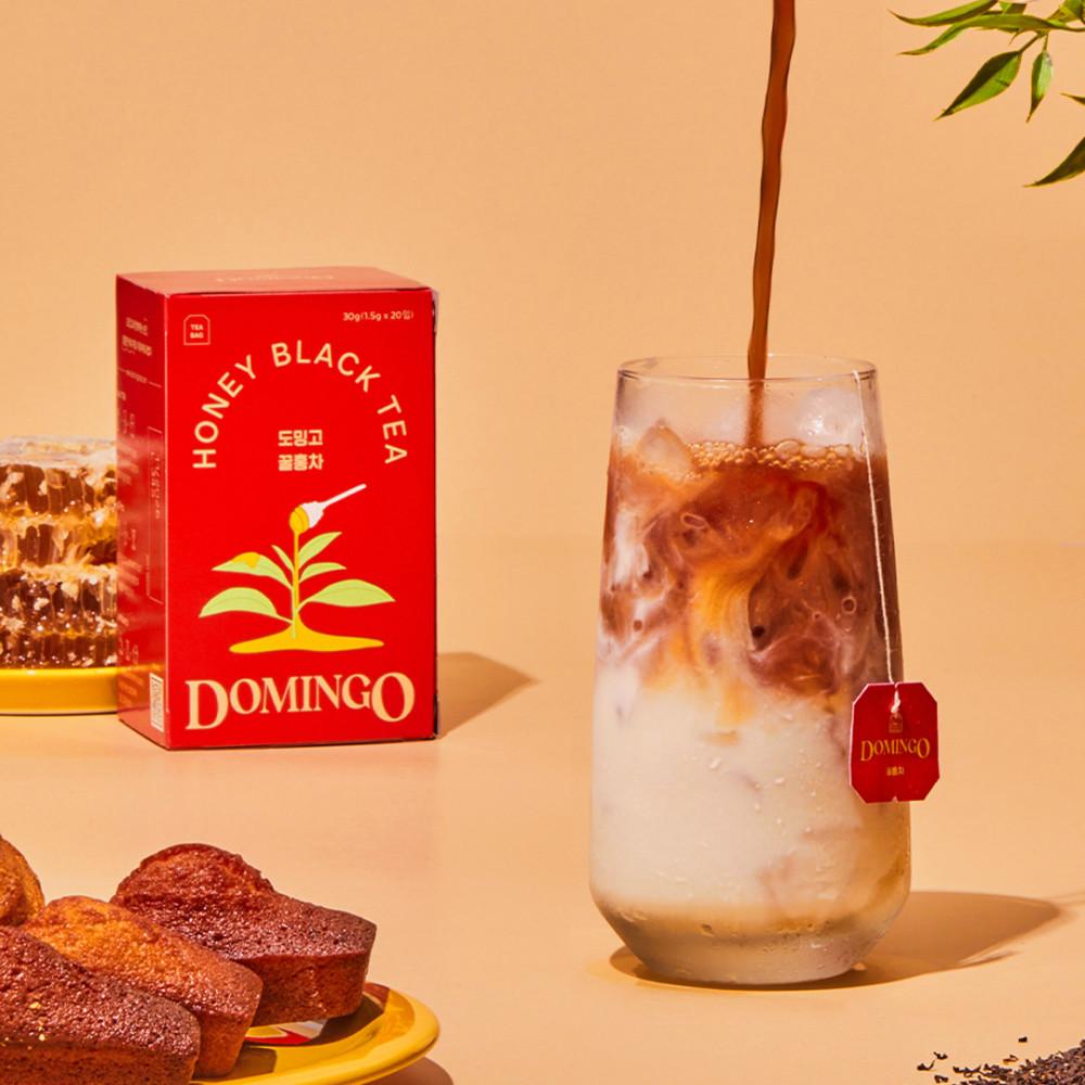 [도밍고 스페인] 꿀홍차 20T 1박스+1박스 티백하나 우유에 넣으면 저칼로리 밀크티 완성 연말 홈파티 [원산지:스페인]
