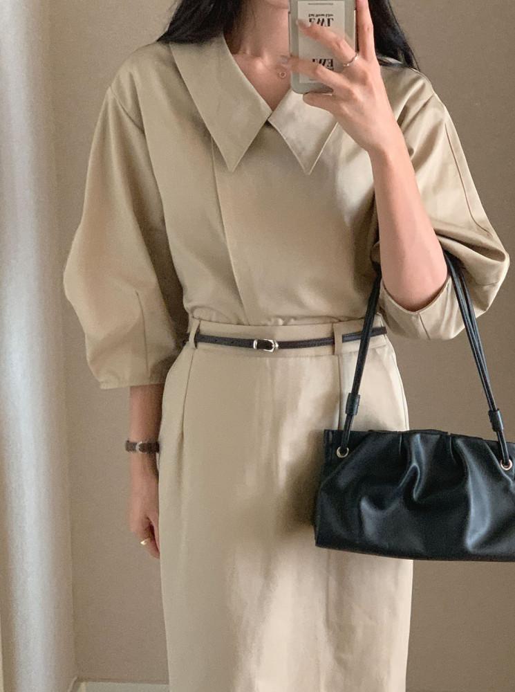 여자 가죽벨트 슬림 미니 가죽벨트 (2color)