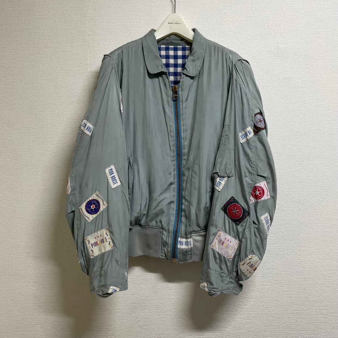 핑크 하우스 패치 블루종 자켓 | 후루츠패밀리