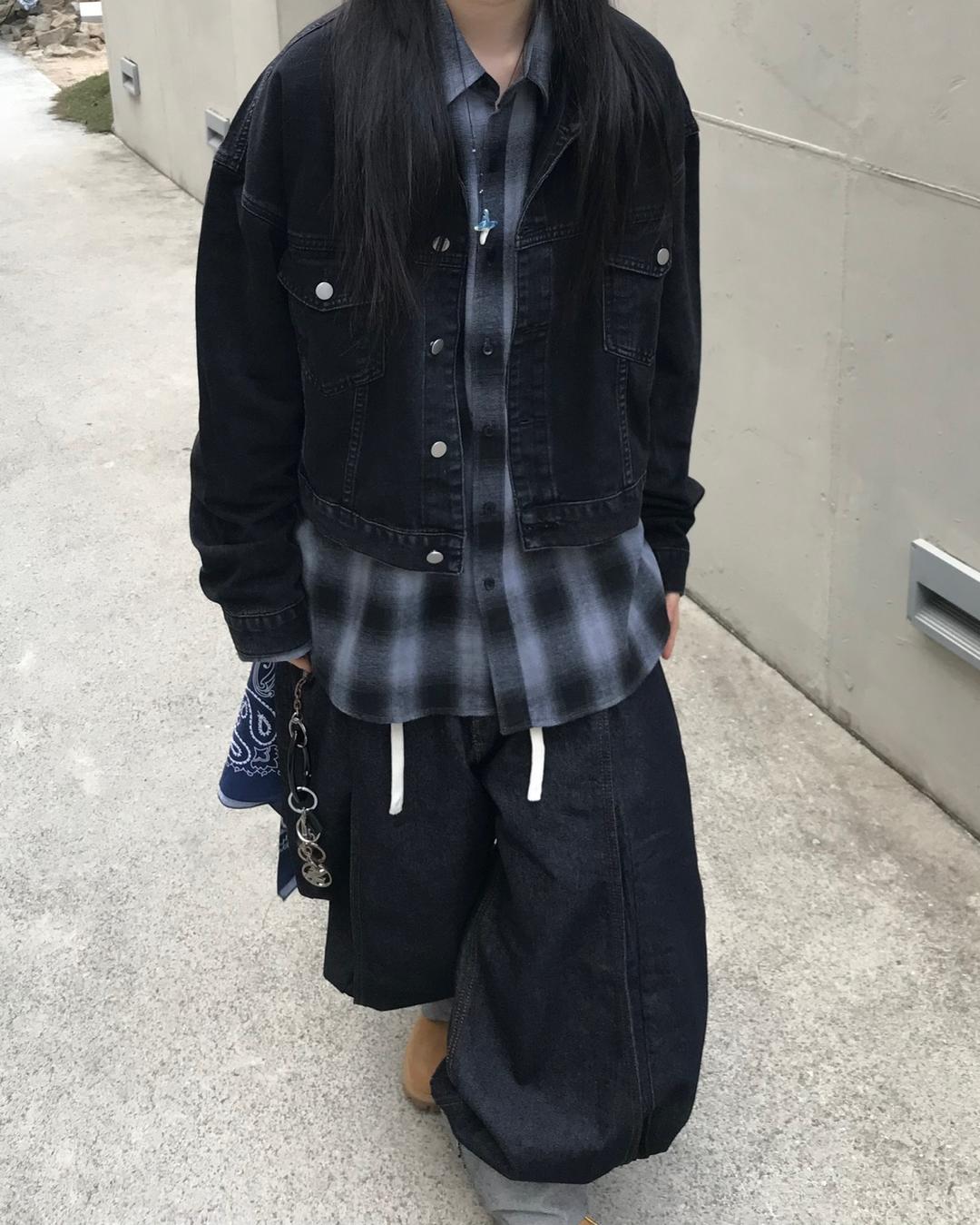 [기획] 제드 크롭 빈티지 데님 자켓