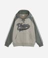 PHYPS® STAR TAIL COLOR BLOCK HOODIE ZIP UP GREEN BEIGE