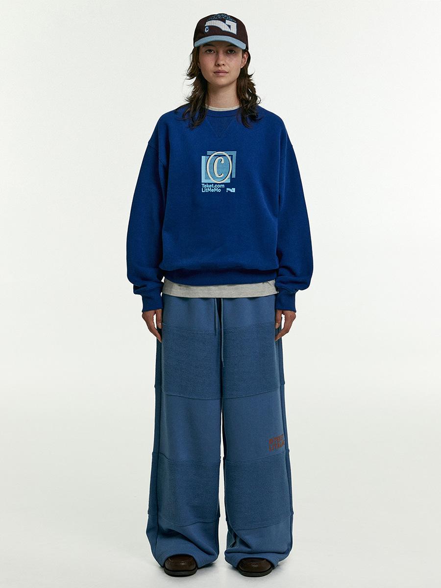 LMM Block Wide Pants Blue