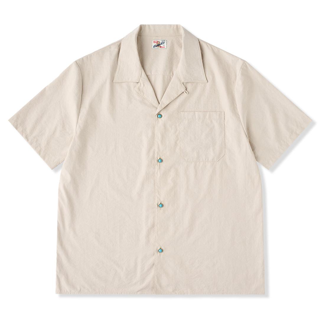 터키석 단추 피치 스킨 셔츠