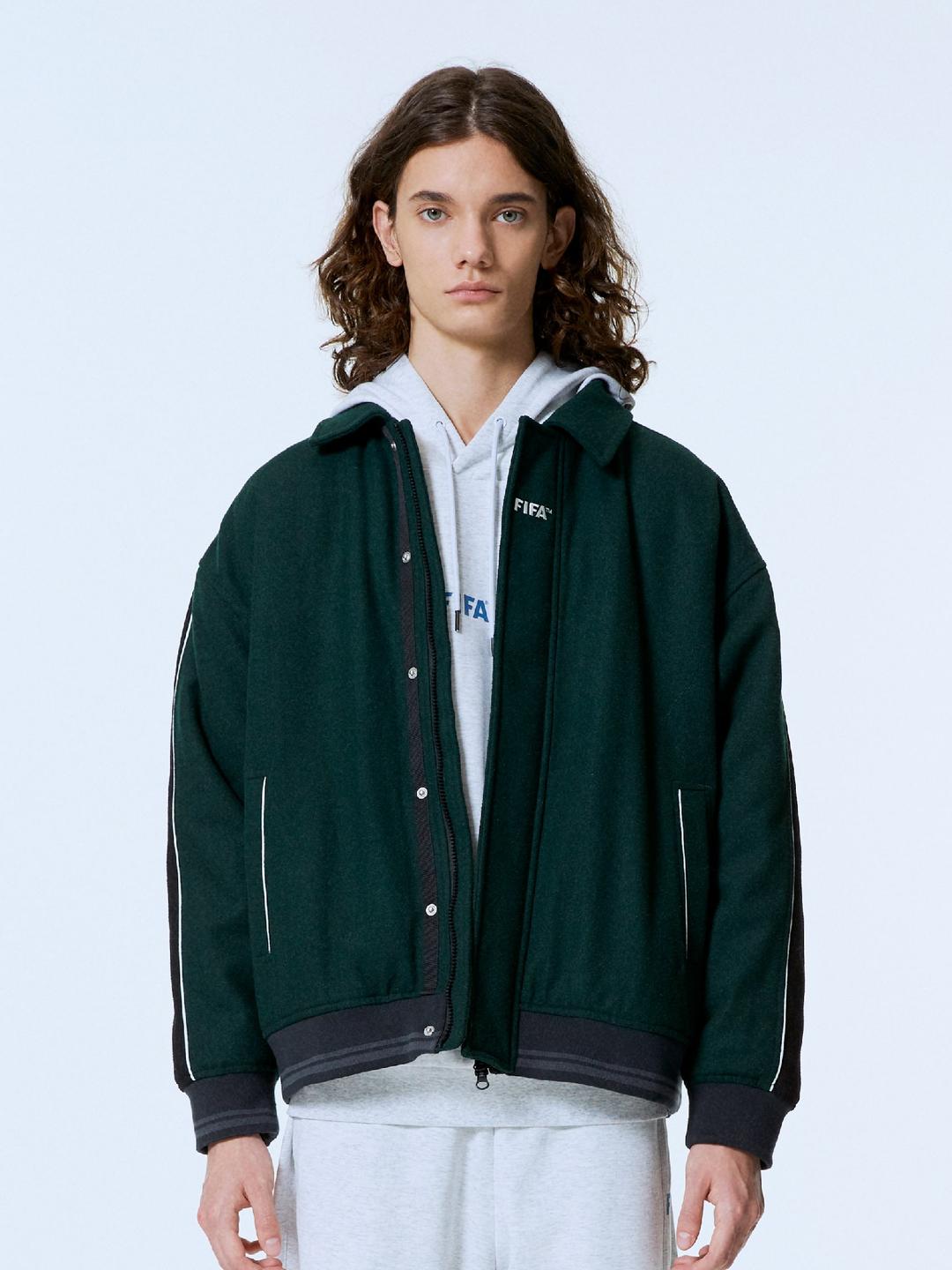 [FIFA 1904] 라인 바시티 자켓 그린(FF24PJ03U_730)