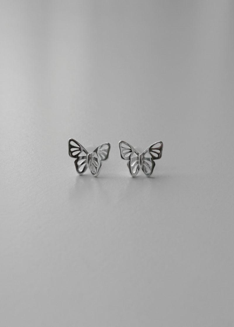 [E190][silver]butterfly earring05/귀걸이/미니멀귀걸이/나비귀걸이/실버/은귀걸이/시선