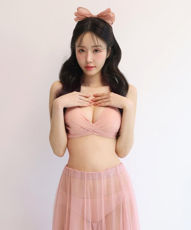 크라시앙 [자체제작] 2.5cm 꼬임 메리미 볼륨브라 세트 노와이어 셔링 리본 여리여리 볼륨업 섹시 속옷세트