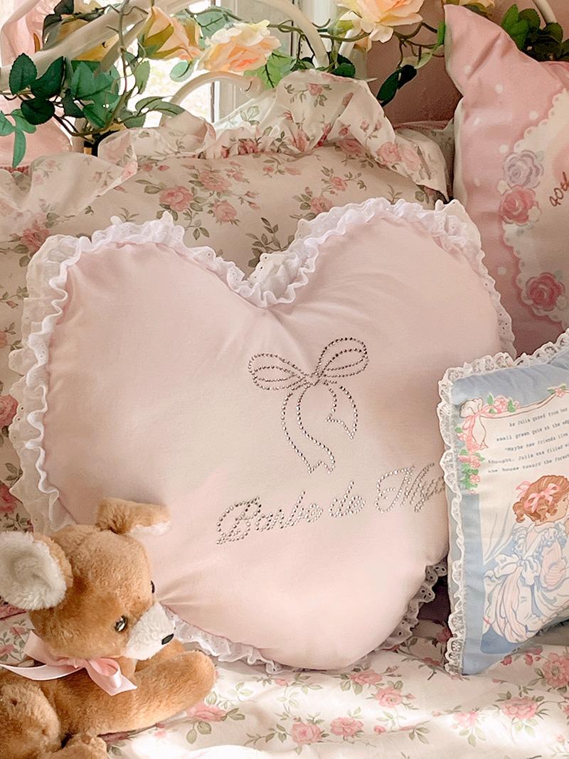 [주문 제작] heart cushion cover & cotton set