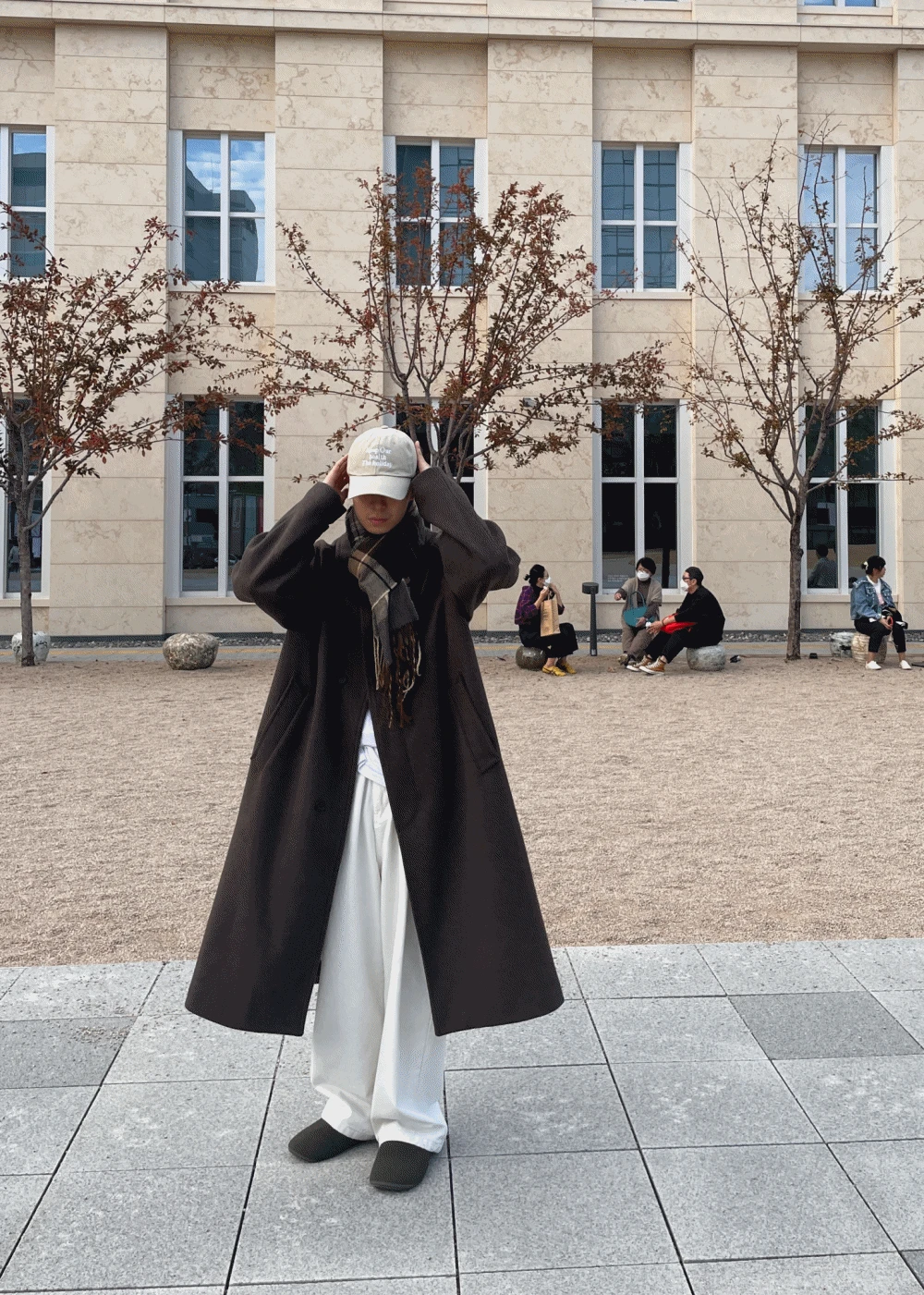 [130cm]Wool mac long coat