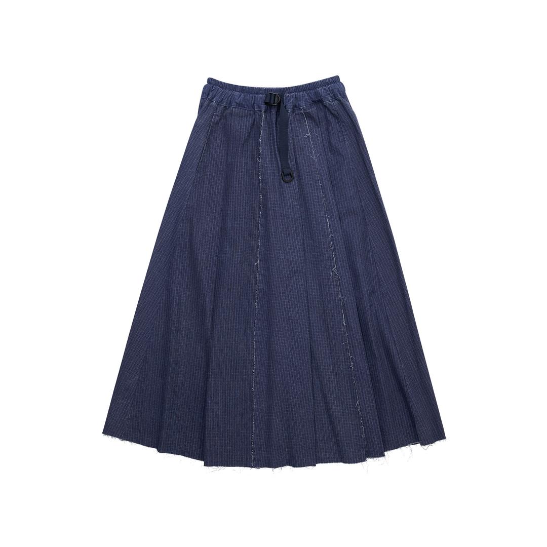 WAFFLE BUCKLE CIRCLE SKIRT-NV