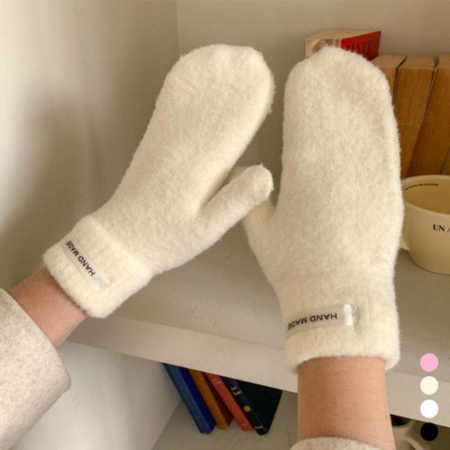 LM-0254 자전거 벙어리 방한 겨울 운전 발열 털 스마트폰 털 기모 보온 장갑